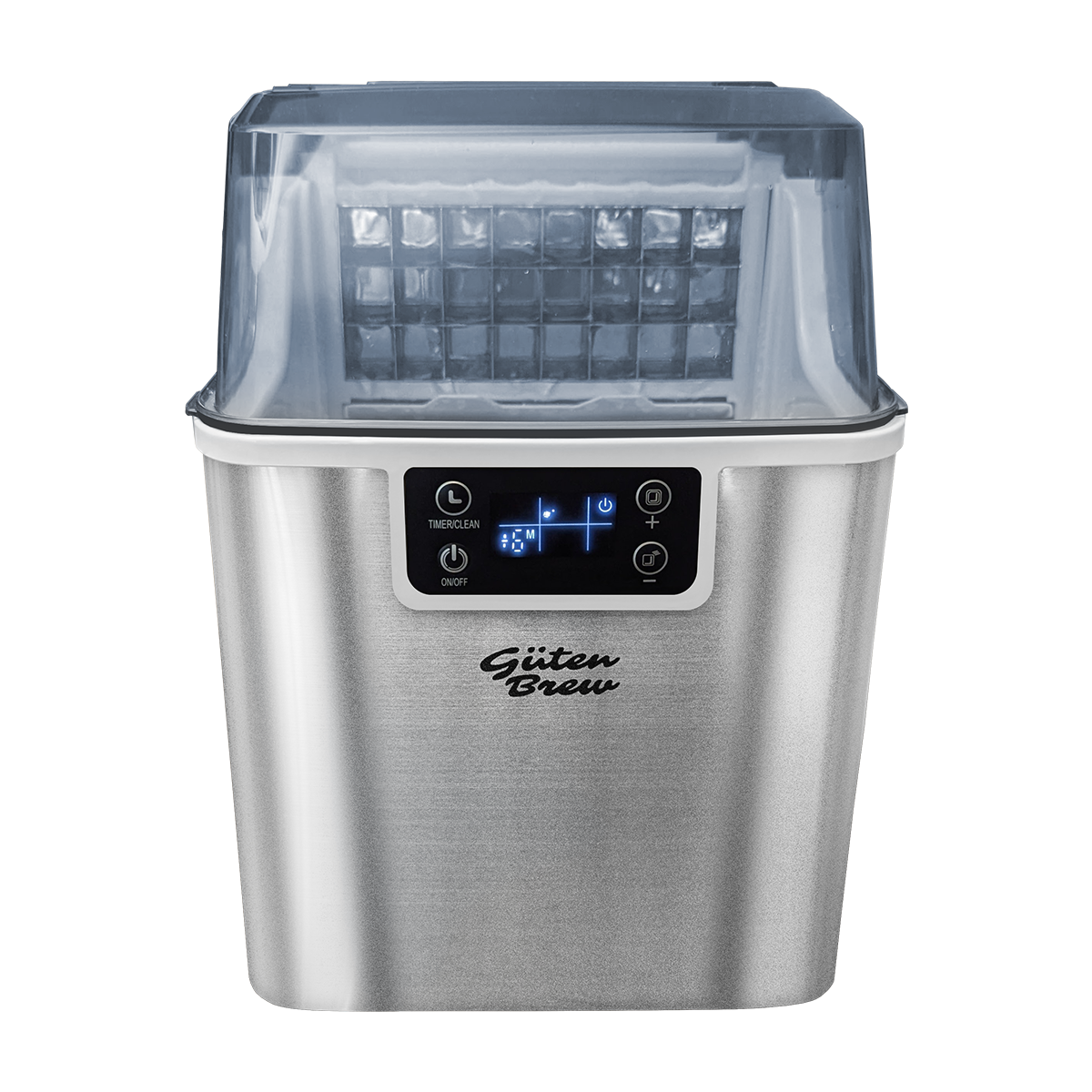 Guten Ice 2.0 - Máquina de Hielo Portátil Autolimpiante | 20kg/día | Cubos Listos en 8-20min