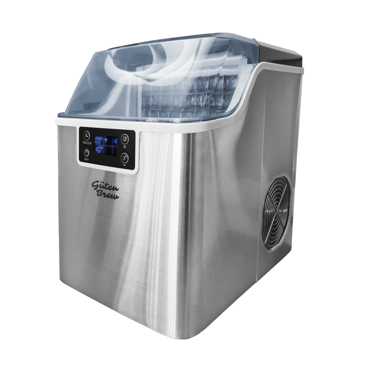 Guten Ice 2.0 - Máquina de Hielo Portátil Autolimpiante | 20kg/día | Cubos Listos en 8-20min