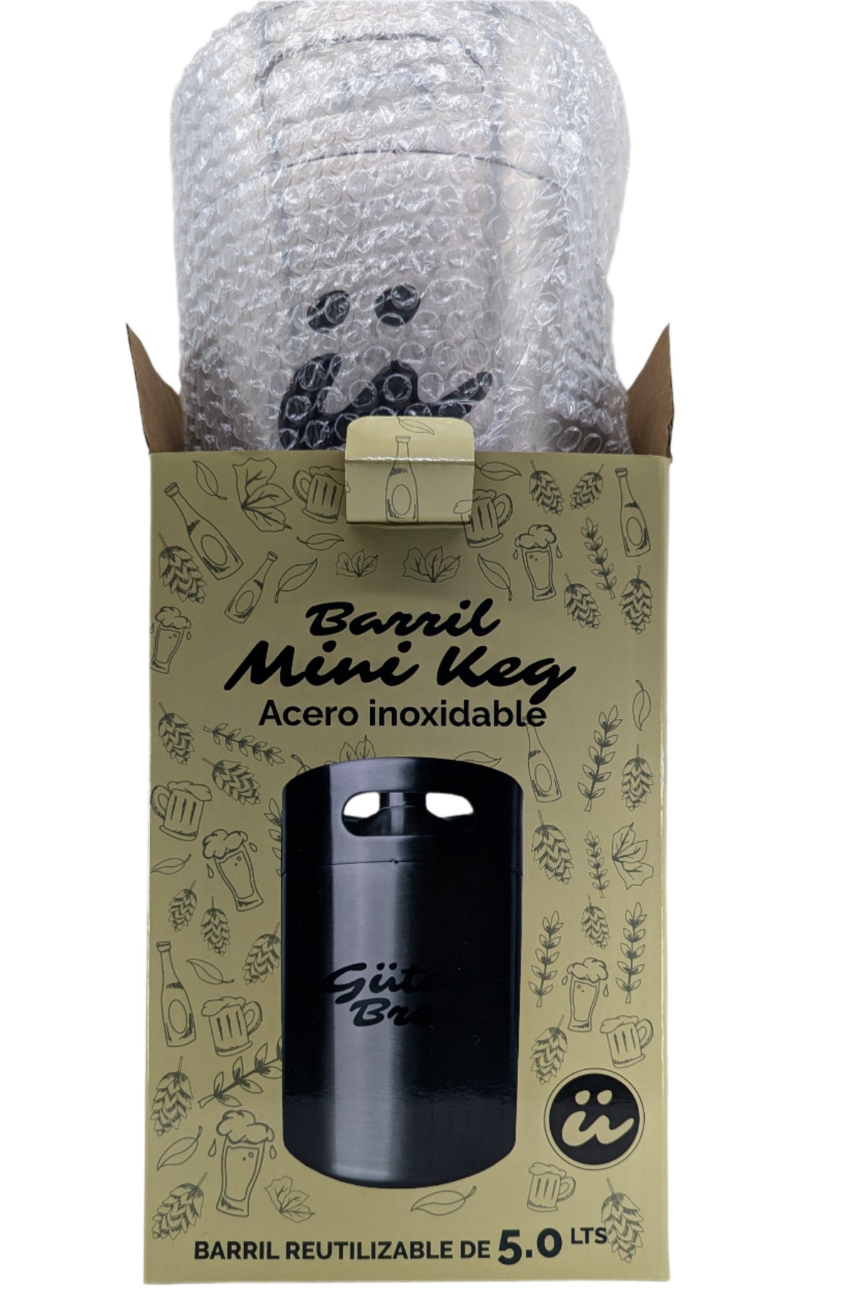 Barril Acero Inoxidable 5 lts | Growler | Mini Keg