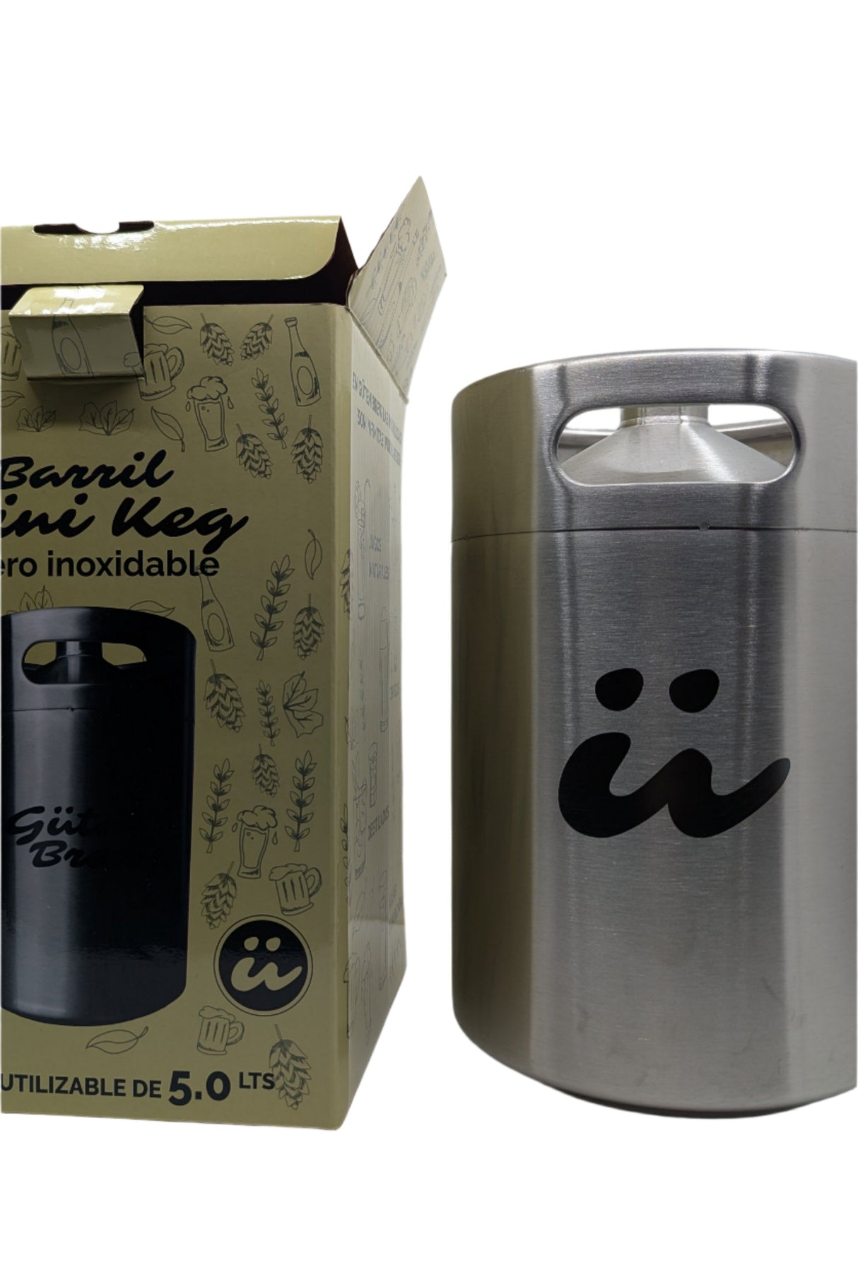 Barril Acero Inoxidable 5 lts | Growler | Mini Keg