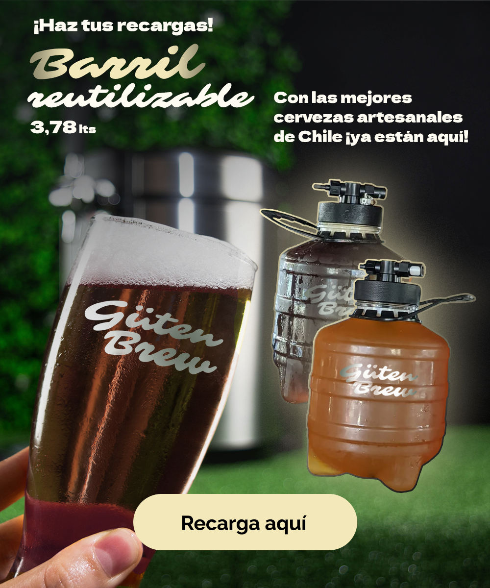 2x Barril Guten Draft Reutilizable | 1 galón 3,78 litros | Para todos los líquidos