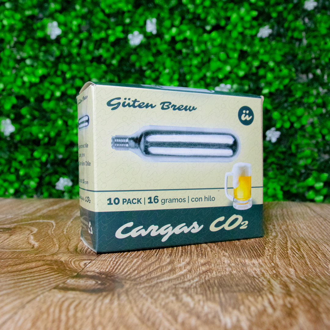 Caja de Cartuchos CO2 CON HILO | 16G grado alimentario | 10 unidades