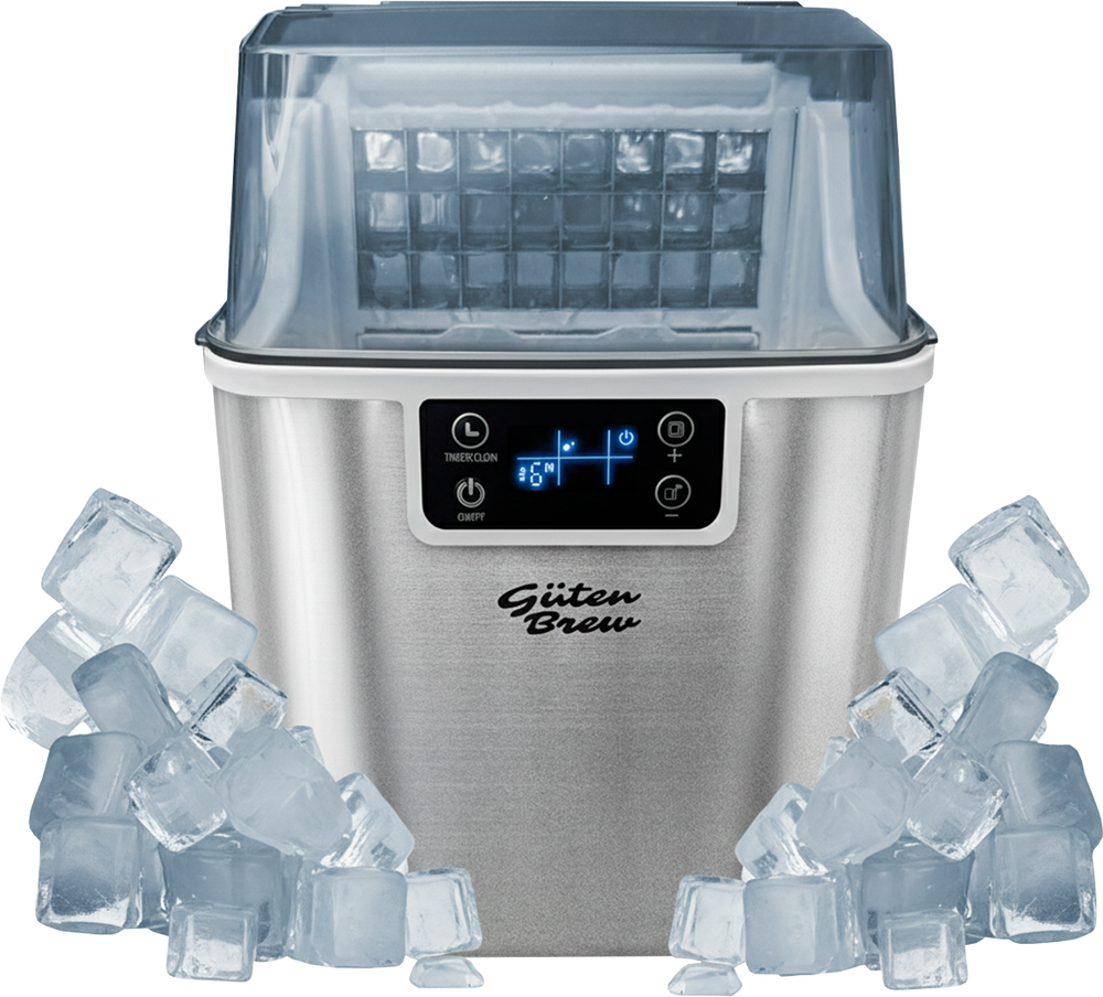 Guten Ice 2.0 - Máquina de Hielo Portátil Autolimpiante | 20kg/día | Cubos Listos en 8-20min