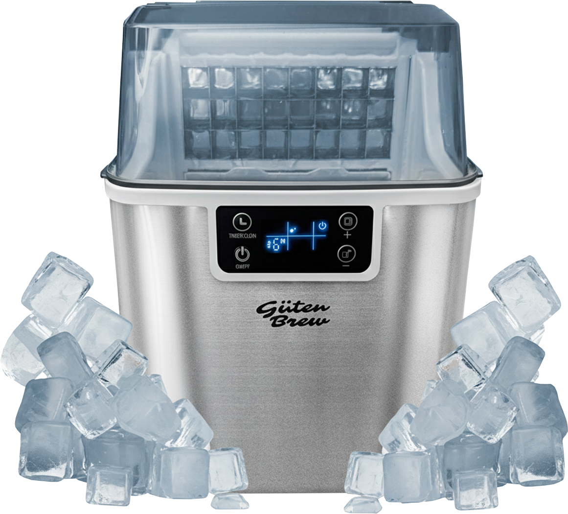 Guten Ice 2.0 - Máquina de Hielo Portátil Autolimpiante | 20kg/día | Cubos Listos en 8-20min