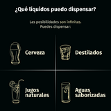 Dispensador de Cerveza Guten Draft Black Edition | Barriles 5L | Cerveza Siempre Fría