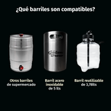 Dispensador de Cerveza Guten Draft Black Edition | Barriles 5L | Cerveza Siempre Fría