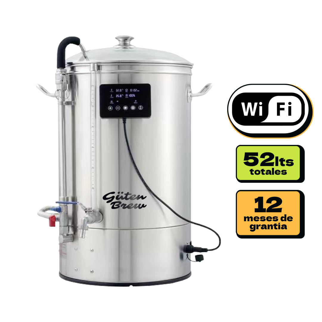 Güten Brew | Máquina WIFI para elaborar cerveza Todo en uno | 52L totales | 45L efectivos